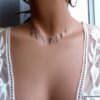 N6382d Collier ethnique femme argent 925 pendentifs triangle - Bijoux Colliers en ligne Ninanina