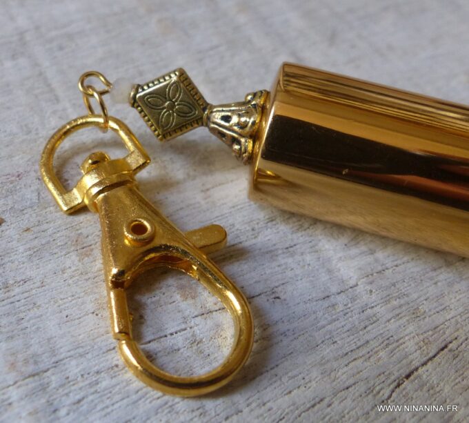 N6384s Vaporisateur de parfum de sac - atomiseur parfum verre et métal doré - Accessoires Atomiseurs en ligne Ninanina