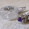 N6385b Atomiseur parfum rechargeable métal argent et améthyste - Accessoires Vaporisateurs en ligne Ninanina