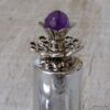 N6385c Atomiseur parfum rechargeable métal argent et améthyste - Accessoires Vaporisateurs en ligne Ninanina