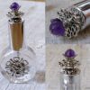 N6385d Atomiseur parfum rechargeable métal argent et améthyste - Accessoires Vaporisateurs en ligne Ninanina
