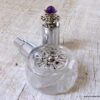 N6385f Atomiseur parfum rechargeable métal argent et améthyste - Accessoires Vaporisateurs en ligne Ninanina