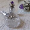 N6385h Atomiseur parfum rechargeable métal argent et améthyste - Accessoires Vaporisateurs en ligne Ninanina