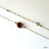 N6389c Chaine de taille Plaqué Or et Grenat rouge naturel - Bijoux de corps femmes en ligne Ninanina