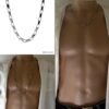 N6394 Chaine homme acier inoxydable argenté maillons rectangle - Bijoux Chaines en ligne Ninanina