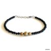N6407 Bracelet cheville pierre de lave homme et femme - Bijoux bracelets en ligne Ninanina