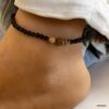 N6407A Bracelet cheville pierre de lave homme et femme - Bijoux bracelets en ligne Ninanina