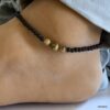 N6407D Bracelet cheville pierre de lave homme et femme - Bijoux bracelets en ligne Ninanina
