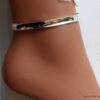 N6448e - Bracelet de cheville argent plaqué 10 mm de large - BIjoux Bracelets en ligne Ninanina