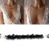 N6469a - Collier diamant noir femme chaine argent 925 - Bijoux Colliers en ligne Ninanina