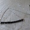 N6469g - Collier diamant noir femme chaine argent 925 - Bijoux Colliers en ligne Ninanina