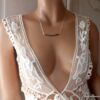 N6469j - Collier diamant noir femme chaine argent 925 - Bijoux Colliers en ligne Ninanina