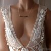 N6469m - Collier diamant noir femme chaine argent 925 - Bijoux Colliers en ligne Ninanina