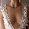 N6469n - Collier diamant noir femme chaine argent 925 - Bijoux Colliers en ligne Ninanina