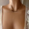 N6469o - Collier diamant noir femme chaine argent 925 - Bijoux Colliers en ligne Ninanina