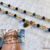 N6476h bracelet Saphir bleu or plaqué coeur - Bijou pierre de naissance septembre - Bijoux Saphir en ligne Ninanina