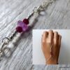 N6482a Bracelet bague saphir rose et rubis pierre de naissance juillet argent 925 - Bijoux Bracelets en ligne Ninanina