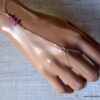 N6485l Bracelet bague saphir rose brut et plaqué or - Bijoux Bracelets en ligne Ninanina