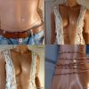 N6490 chaine de taille pierres améthyste pierre de naissance février - Bijoux améthyste en ligne Ninanina