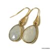 N6496 Boucles d oreilles Pierre de lune et plaqué or femme - Bijoux Boucles d oreilles en ligne Ninanina