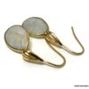 N6496b Boucles d oreilles Pierre de lune et plaqué or femme - Bijoux Boucles d oreilles en ligne Ninanina