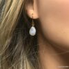 N6496d Boucles d oreilles Pierre de lune et plaqué or femme - Bijoux Boucles d oreilles en ligne Ninanina