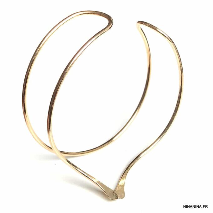 N6614i Bracelet de bras doré – Bijou égyptien artisanal au style antique et féminin - Bijoux de biceps en ligne ethniques Ninanina