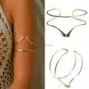 N6614p Bracelet de bras doré – Bijou égyptien artisanal au style antique et féminin - Bijoux de biceps en ligne ethniques Ninanina