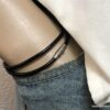 N6818c Bracelet double tour cuir femme ou homme fermoir aimanté - Bijoux Bracelets en ligne Ninanina