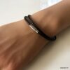 N6818k Bracelet double tour cuir femme ou homme fermoir aimanté - Bijoux Bracelets en ligne Ninanina