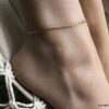 N7178k Chaine de cheville maille gourmette laiton Plaqué Or - Bijoux Bracelets en ligne Ninanina