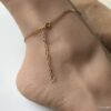 N7178l Chaine de cheville maille gourmette laiton Plaqué Or - Bijoux Bracelets en ligne Ninanina