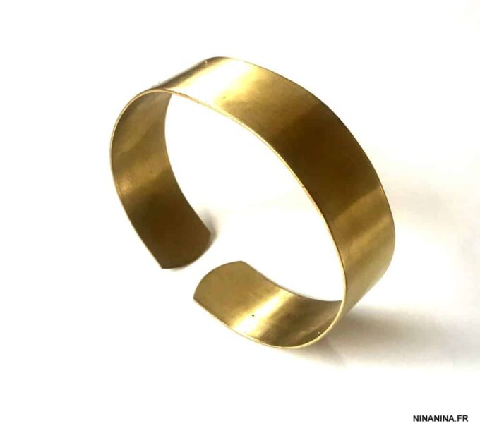 N7205j Bracelet de cheville large tribal laiton doré pour femme - Bijoux de pîed en ligne Ninanina