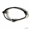 N7278 Bracelet foot ballon noir et blanc cordon réglable - Bijoux Bracelets en ligne Ninanina