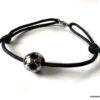 N7278g Bracelet ballon de foot acier inoxydable cordon réglable - Bijoux Bracelets en ligne Ninanina