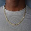 N7300b Chaine figaro Acier inoxydable doré homme 50 cm - Bijoux Colliers hommes en ligne Ninanina
