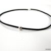 N752terf collier homme cordon cuir perle argent massif