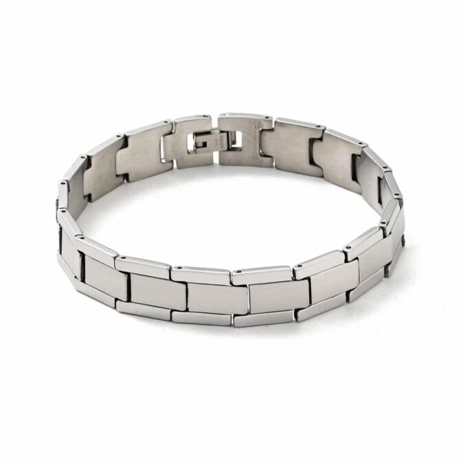 N7970 Bracelet Homme Acier inoxydable maillons rectangles - Bijoux Bracelets en ligne Ninanina