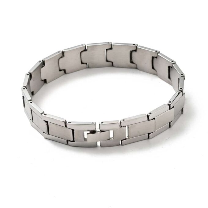 N7970a Bracelet Homme Acier inoxydable maillons rectangles - Bijoux Bracelets en ligne Ninanina