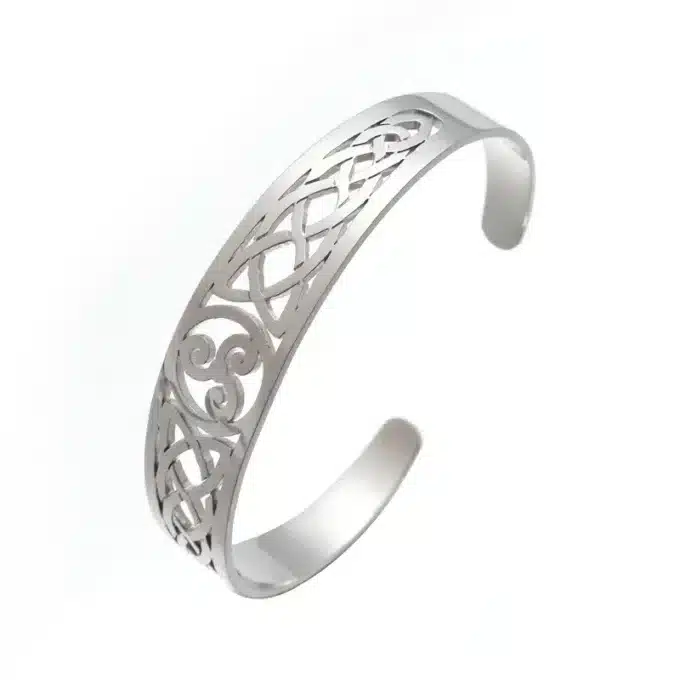 N8001E Bracelet Triskel Manchette acier inoxydable homme - Bijoux Bracelets en ligne Ninanina
