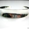 N805tera bracelet demi-jonc plaqué argent martelé