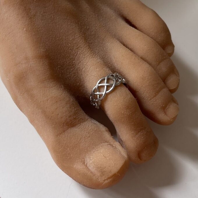 N8100g Bague de pied homme réglable acier inoxydable tressé - Bijoux Bagues Hommes en ligne Ninanina