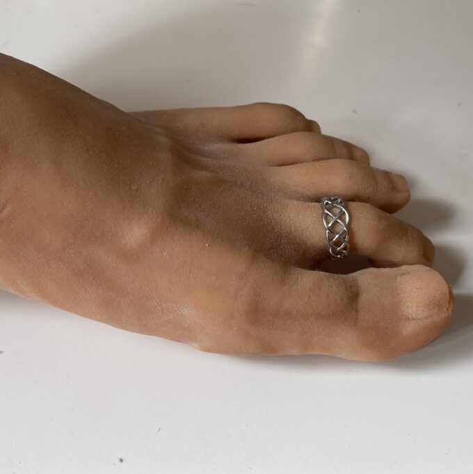 N8100j Bague de pied homme réglable acier inoxydable tressé - Bijoux Bagues Hommes en ligne Ninanina