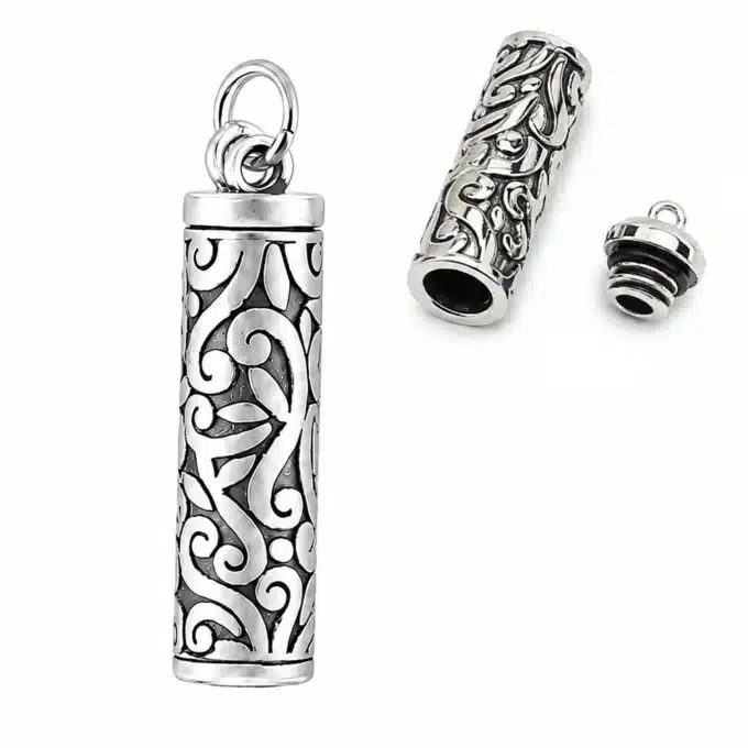 N8647-4943 Pendentif urne funéraire Acier Inoxydable Argenté - Bijoux pendentifs funéraires en ligne Ninanina