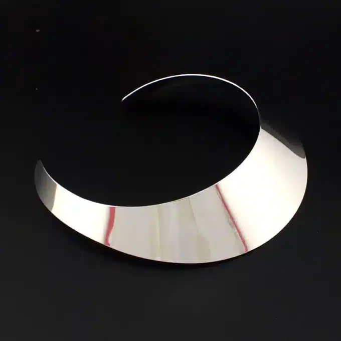 N6450 Collier Torque large métal argenté - Bijoux Colliers en ligne Ninanina