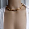 N6532a Collier homme bois perles Acier inoxydable - Bijoux Colliers en ligne Ninanina