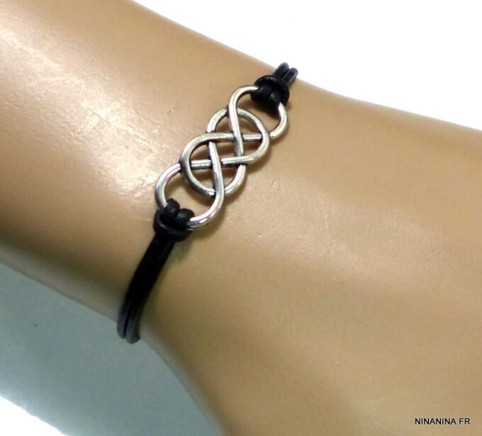 N3263terf bracelet cordon cuir infini double (2)