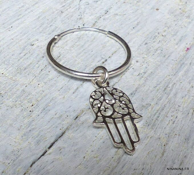 Boucles D'oreilles Main De Fatma En Argent - Porte-bonheur, Neuf Avec étiquettes