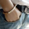 N6558d bracelet pierre de lune homme et rondelles coco - Bijoux Bracelets en ligne Ninanina