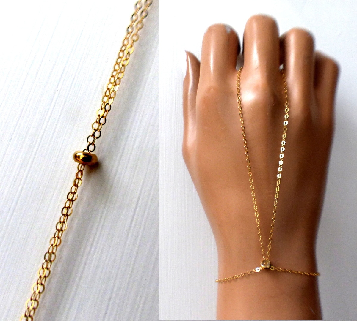bracelet de main or